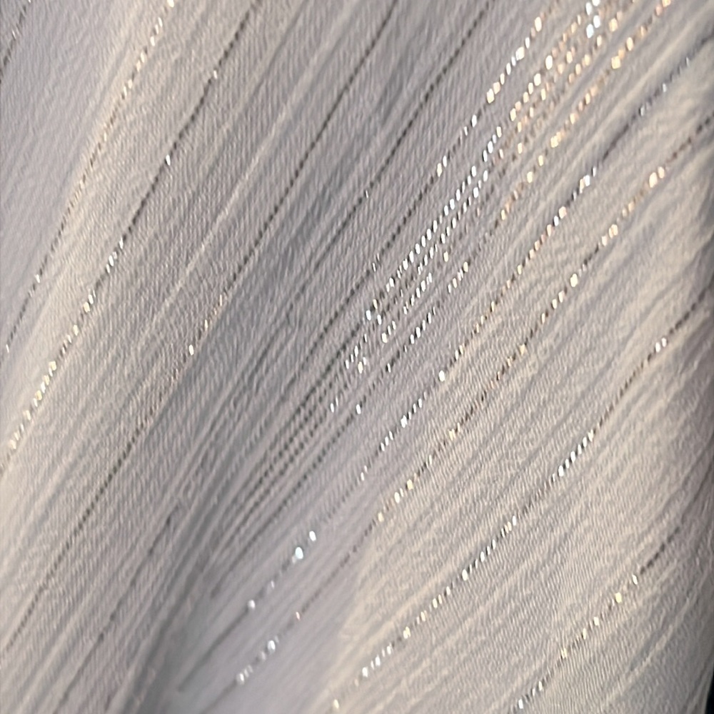 Altar’d State XS Blue Long Sleeve Dress with Silver thread throughout. Like New - Picture 14 of 16